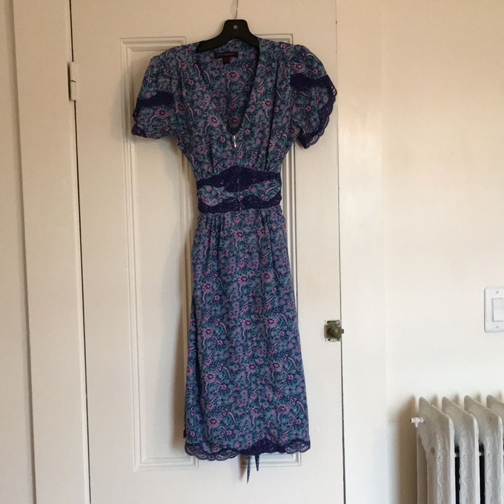 Betsey Johnson tie-back silk dress